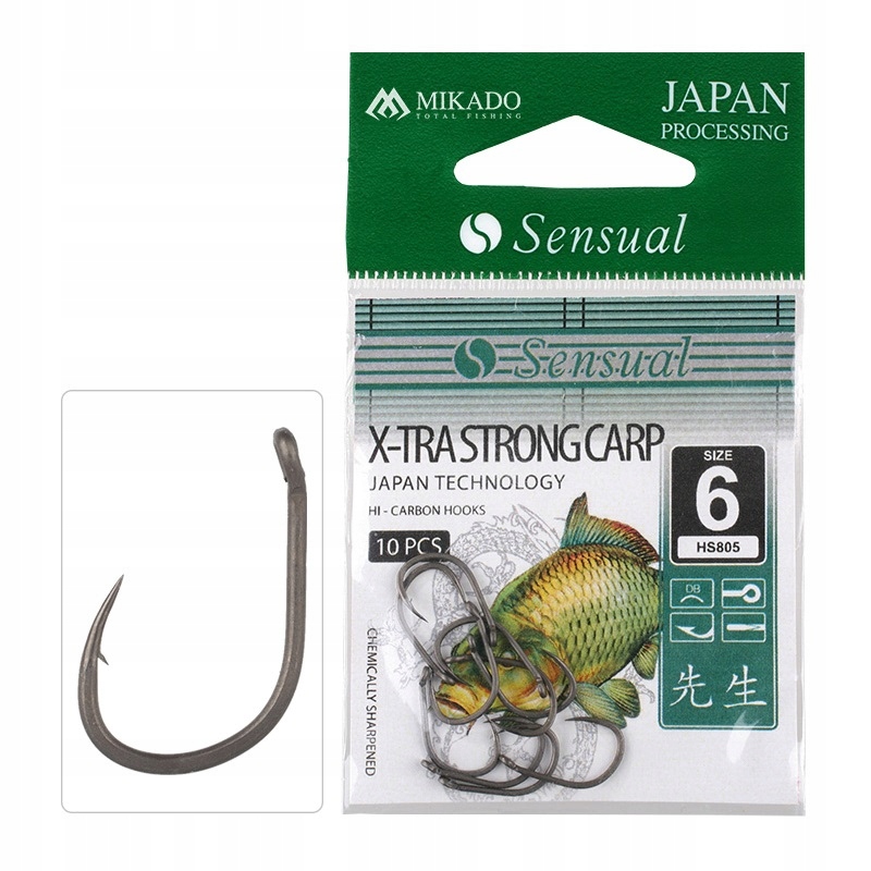 Mikado Haczyki Sensual X-tra Strong Carp nr 10 Db