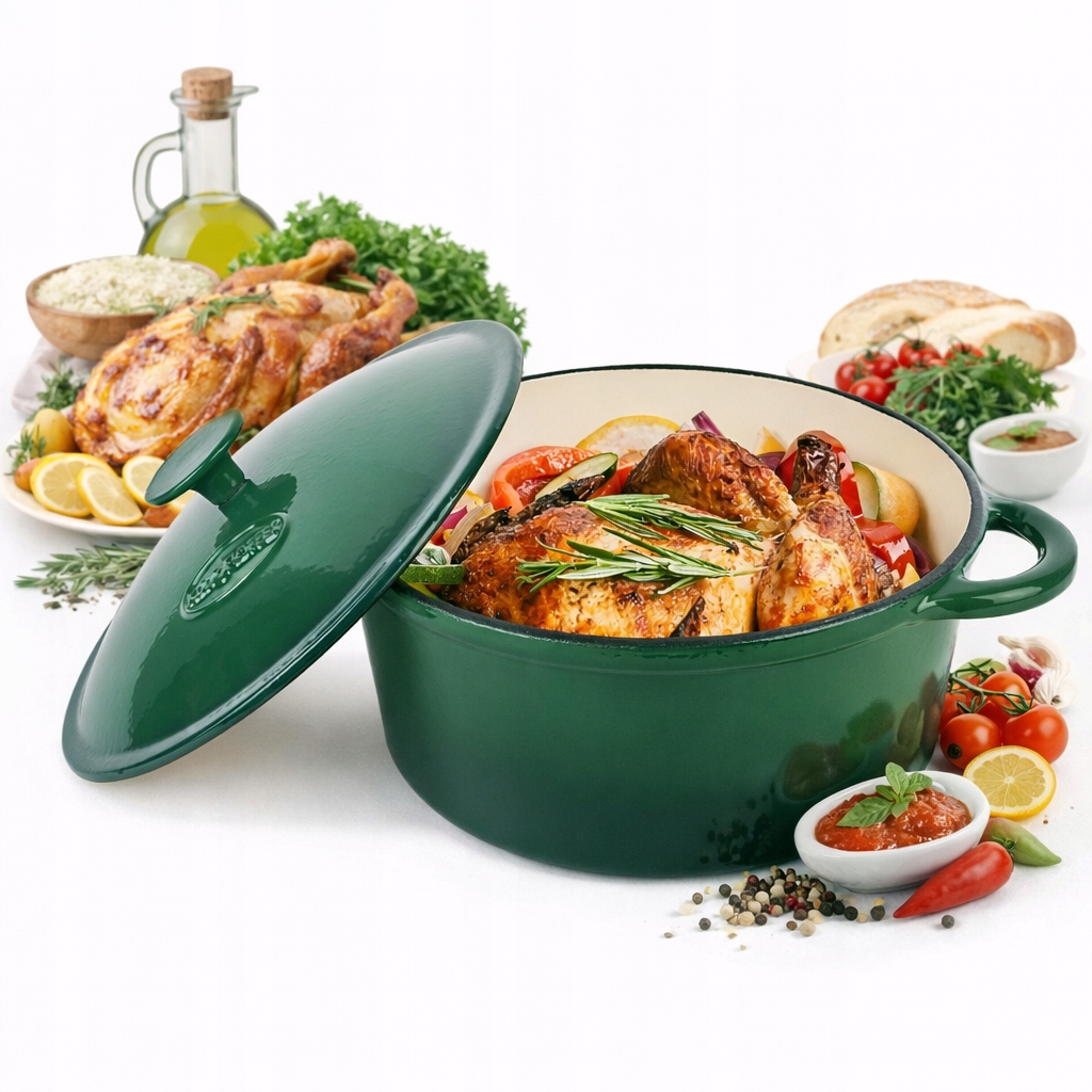 Hrnec 5 l Tradiční smaltovaná husička s víkem Indukční plyn