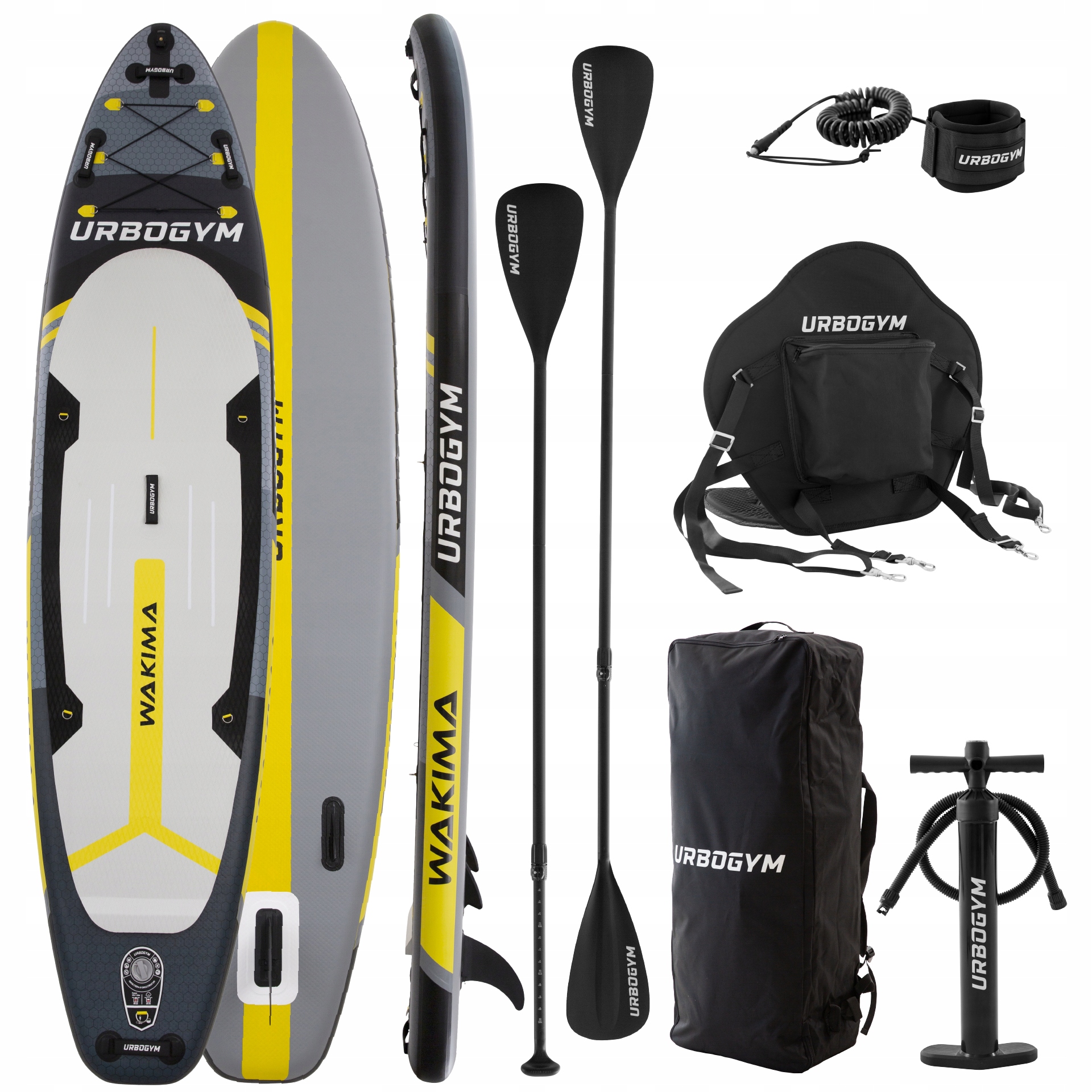 Deska Sup pompowana do pływania paddle board 350cm siedzisko GoPro set