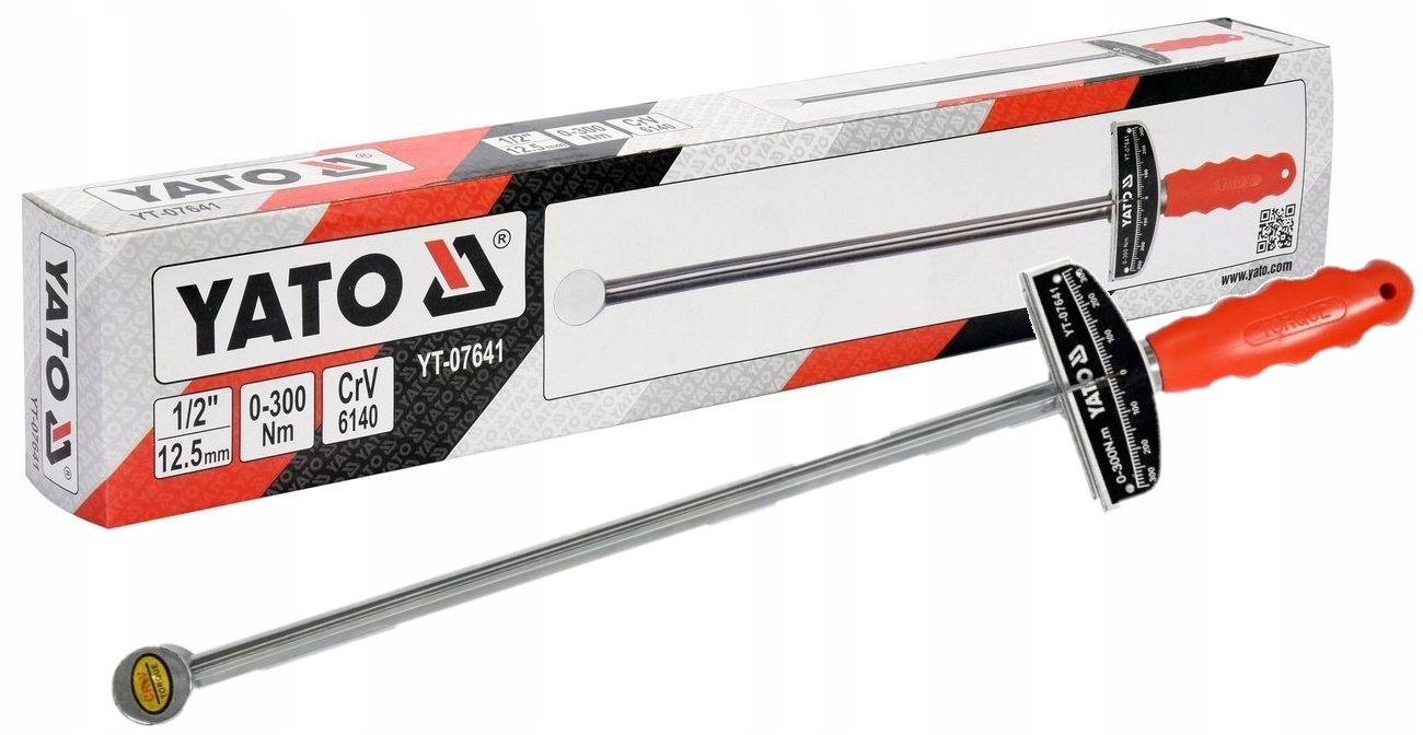 

Klucz Dynamometryczny Wychylny 1/2 300Nm YT-07641