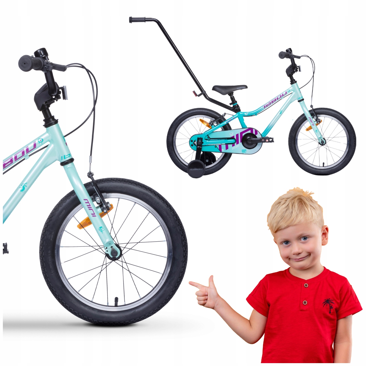 Rowerek Dziecięcy 16 Cali Rower Aluminiowy Bardzo Lekki+kółka 7,5 kg