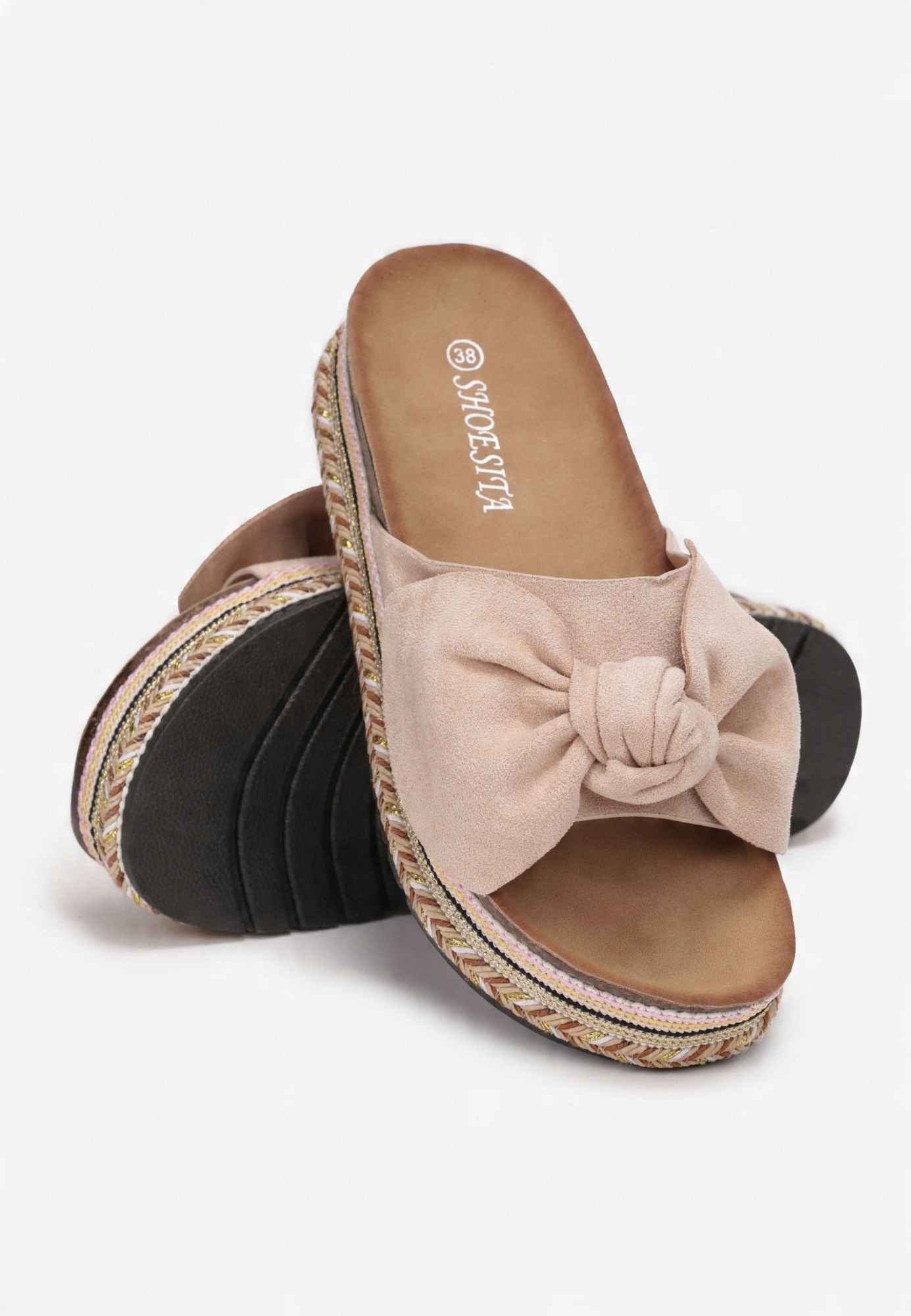 

Born2Be Beżowe Klapki damskie 41 Casual