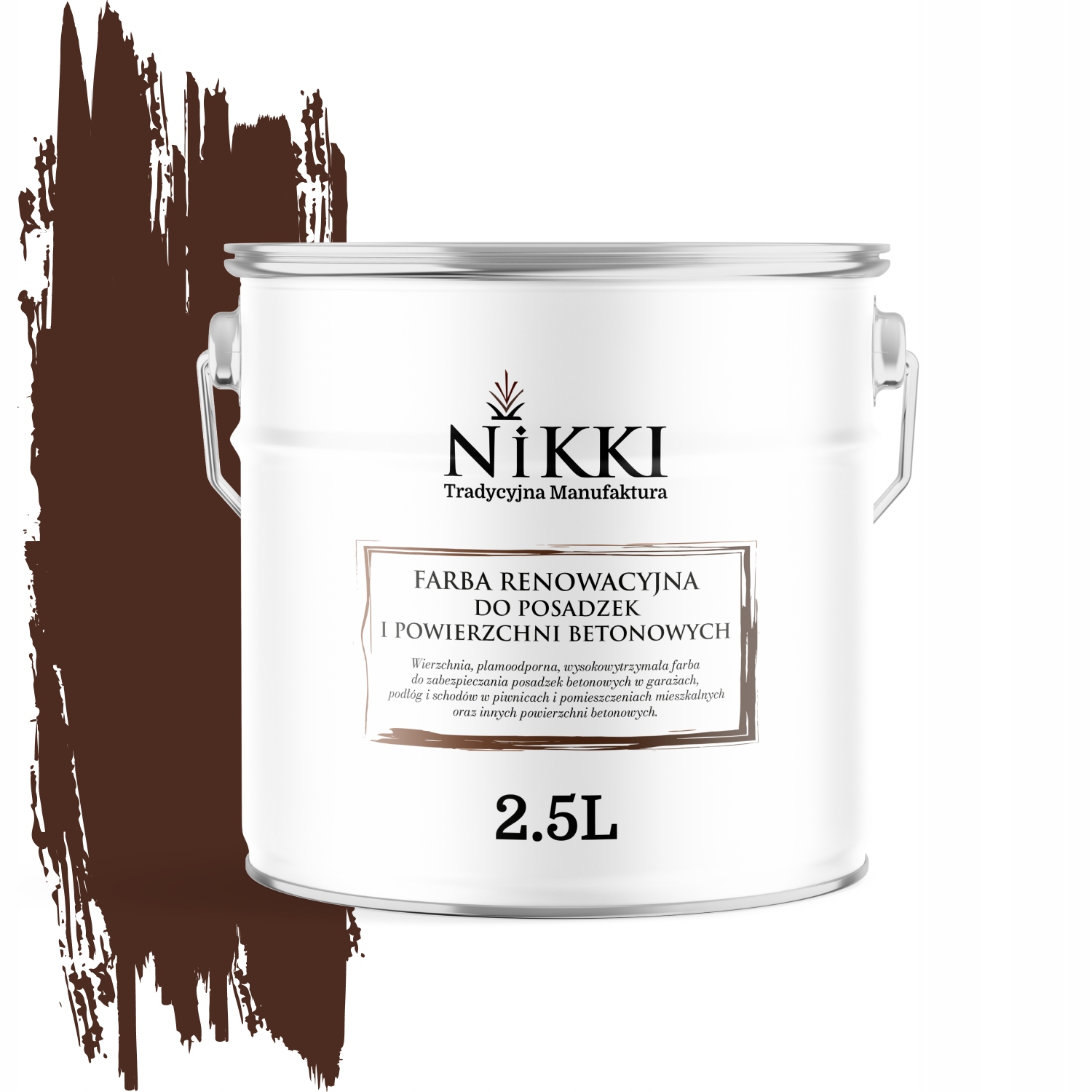 Farba Na Renováciu Betónových Podláh 2,5 L, Teplá Hnedá, Polomatná RAL8016