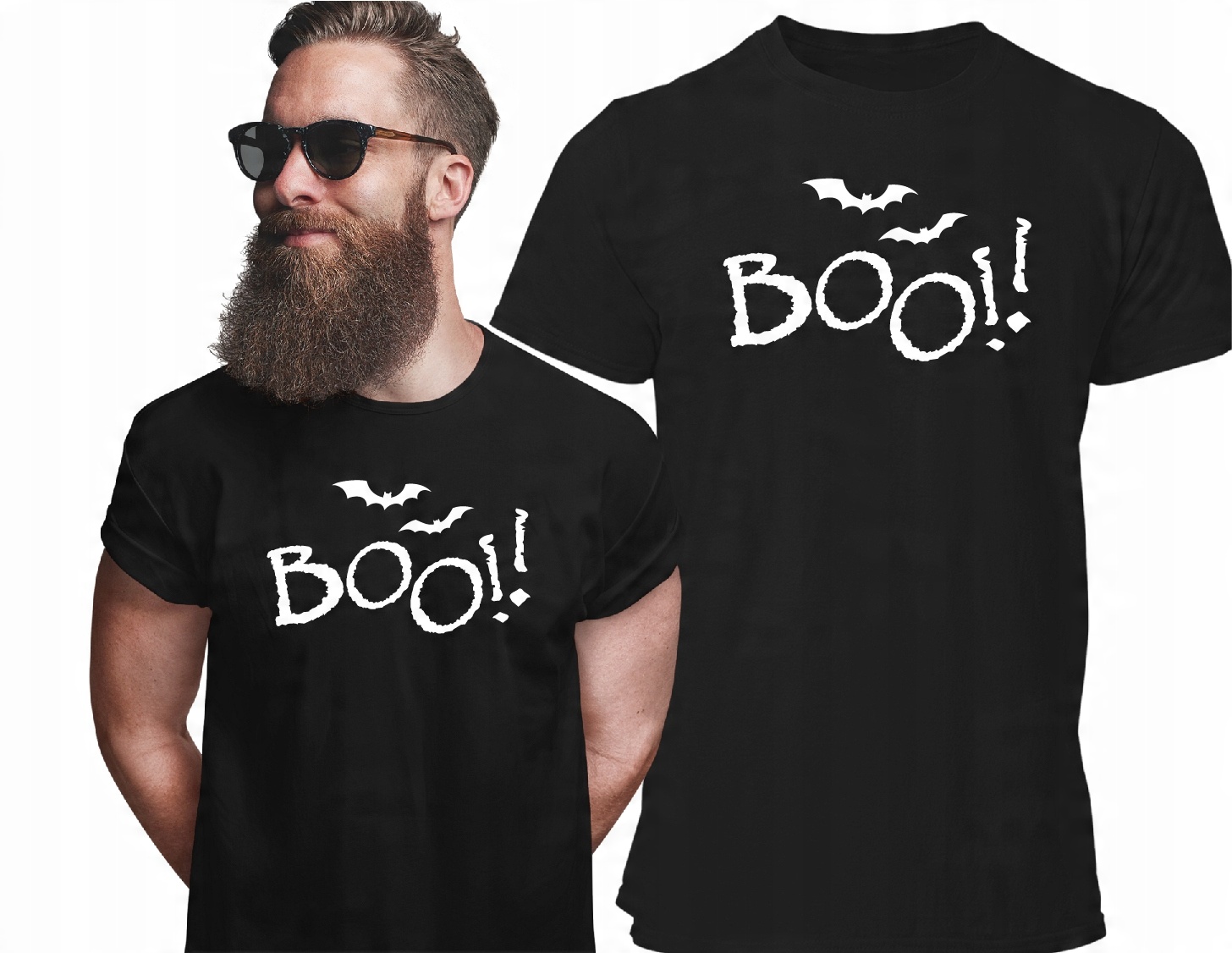 

Koszulka na Halloween z nadrukiem Boo! T-shirt M