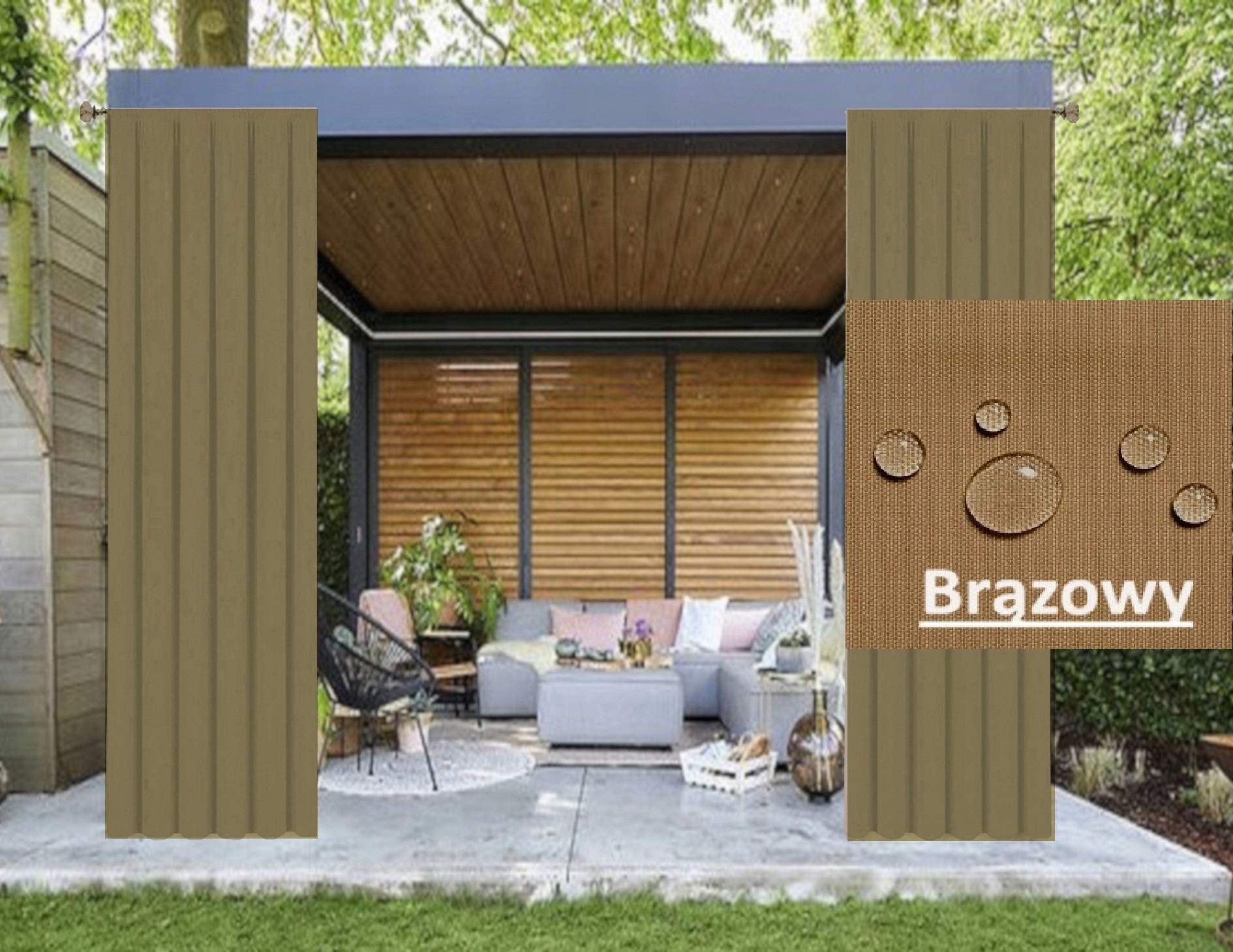 ZASŁONY TARASOWE 155 X 220 CM OGRODOWE ALTANA Szerokość 155 m