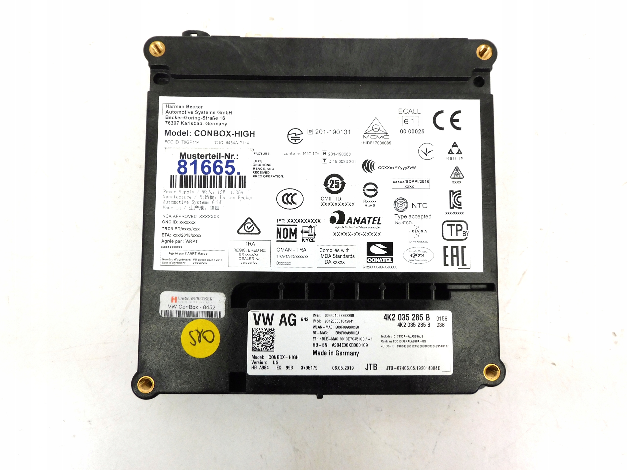 MODUŁ STEROWNIK KOMPUTER AUDI 4K2035285B NOWY