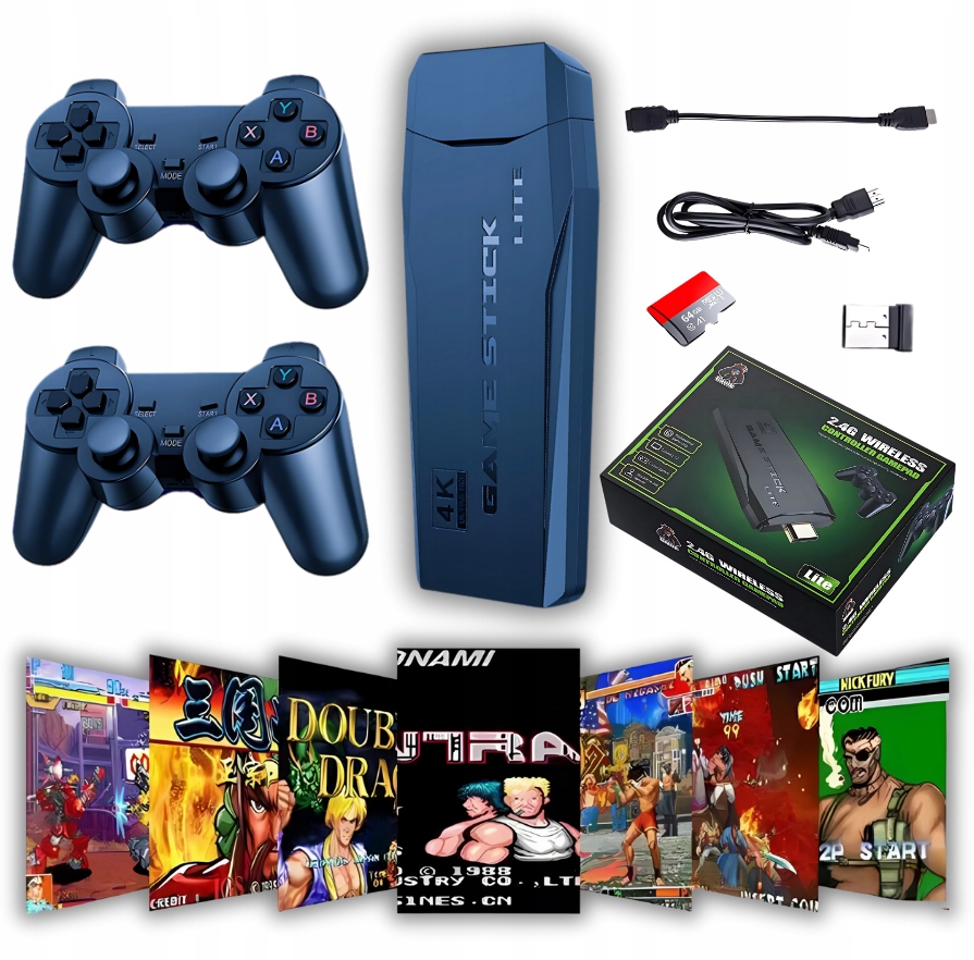 Konsola retro HDMI 20 000 gier 2 pady menu PL