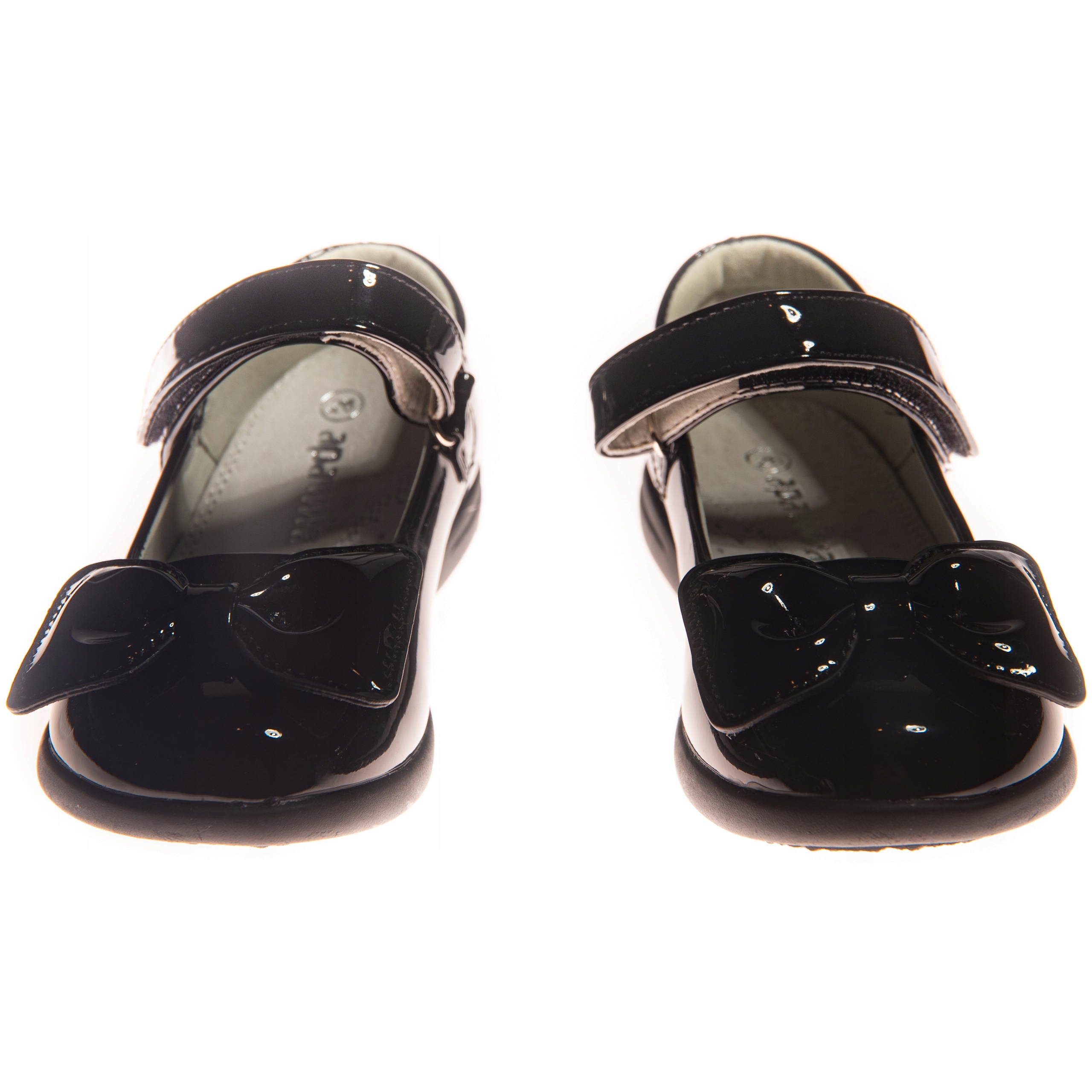 APAWWA LAKIERKI BALERINY DZIECIĘCE CZARNE ROZ.30 Kolor czarny