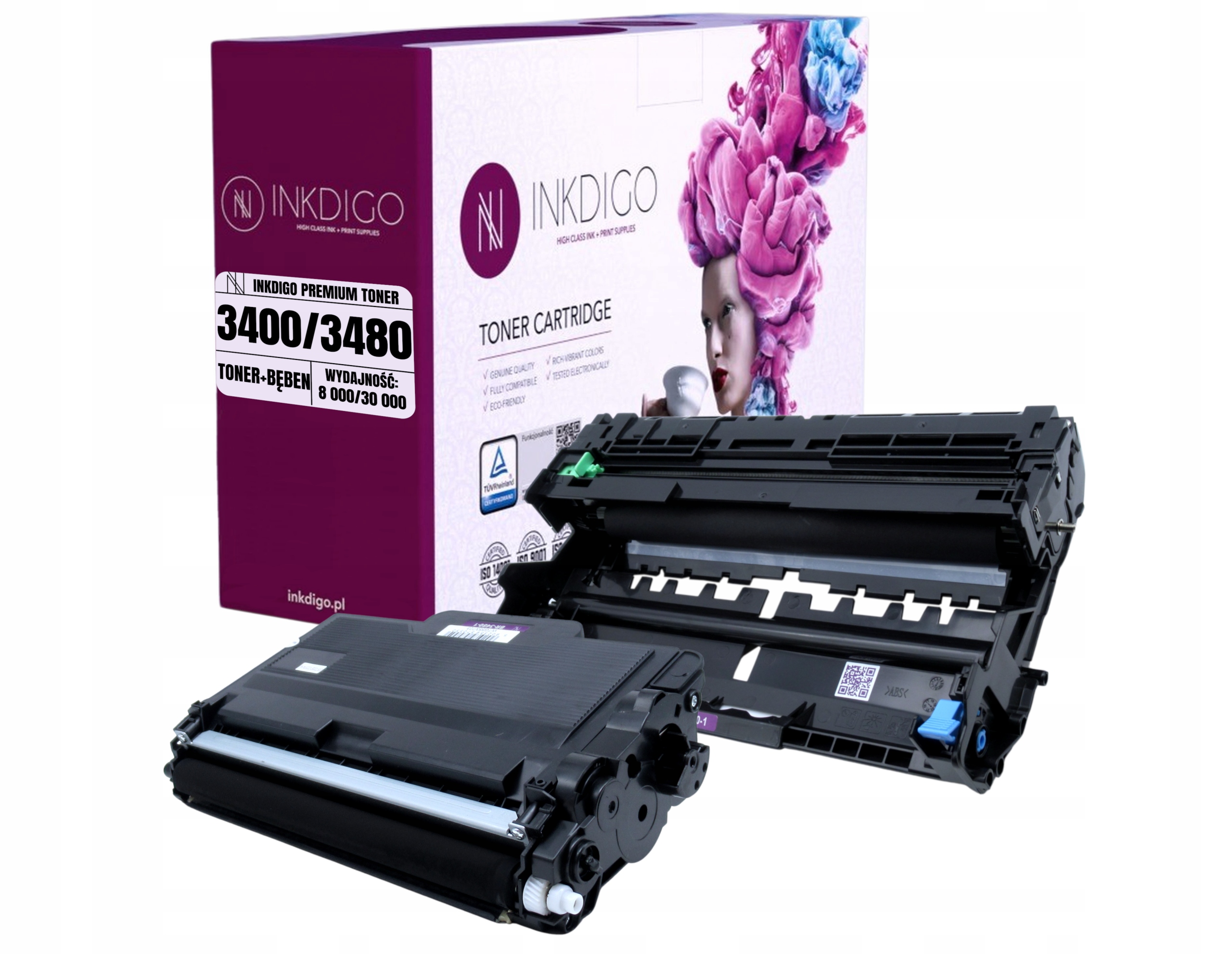 TN3480 DR3400 TONER+BĘBEN ZAMIENNIK DO BROTHER DCP-L5500 MFC-L5700 HL-L5000 Informacje o bezpieczeństwie WEEE