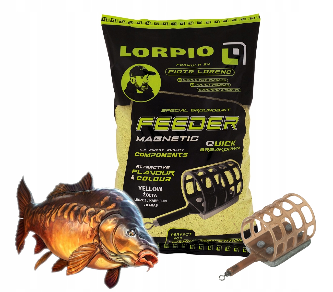Zanęta Lorpio Magnetic Yellow Feeder Leszcz Karp Lin Karaś Killer 2 Kg