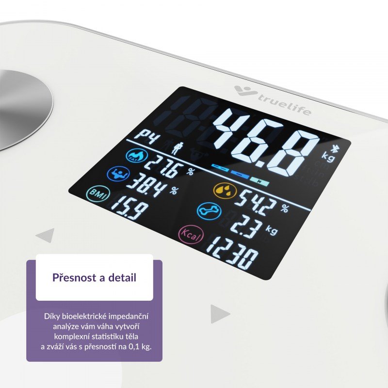 Kúpeľňová váha TrueLife FitShape S6 Bt