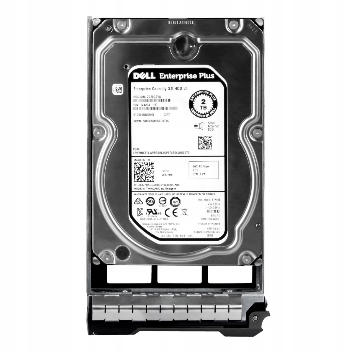 Dell 0RN7R5 2TB 7.2k 128MB SAS-3 3.5' ST2000NM0045