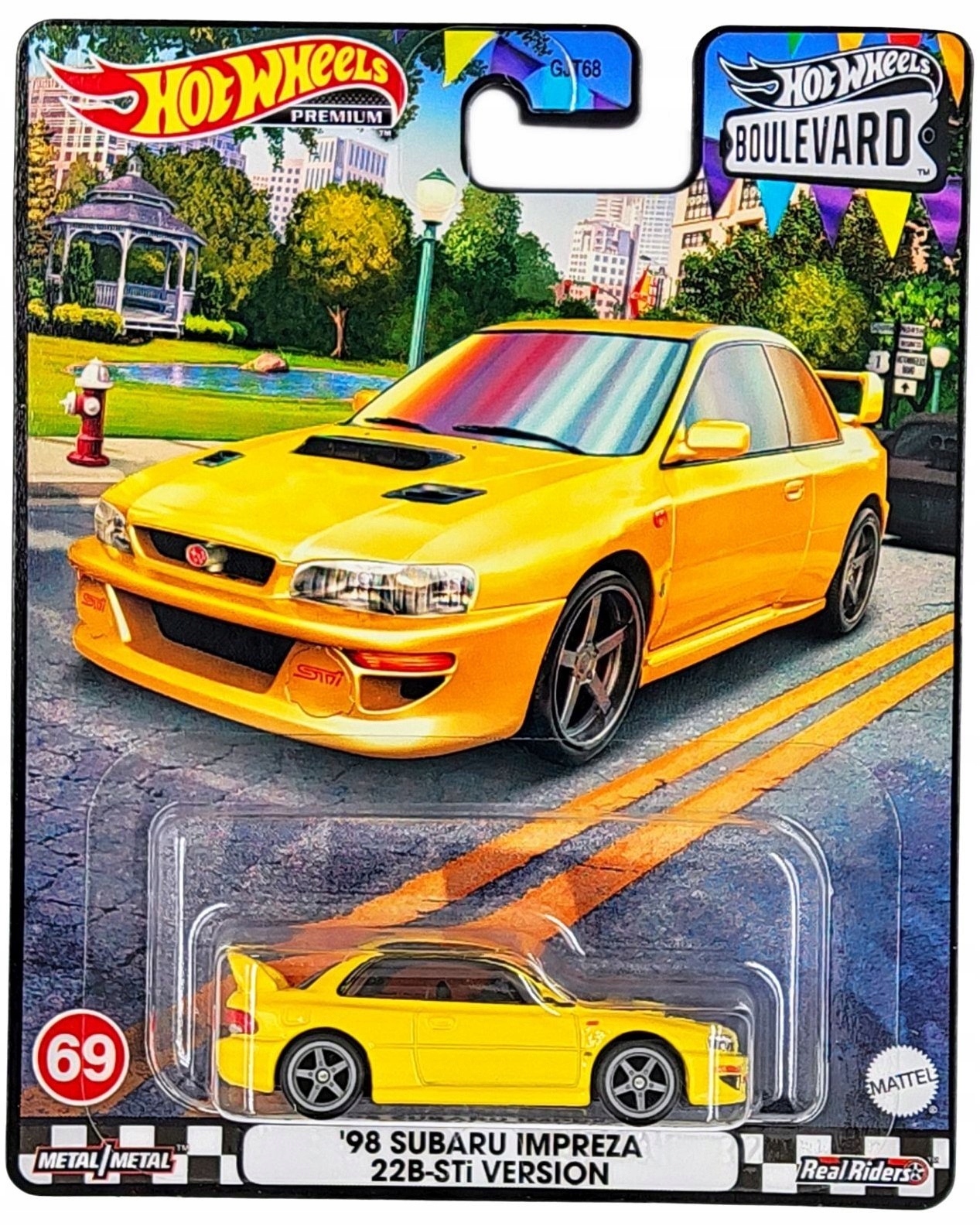 Hw Hot Wheels Premium '98 Subaru Impreza 22B-STi Boulevard HKF16