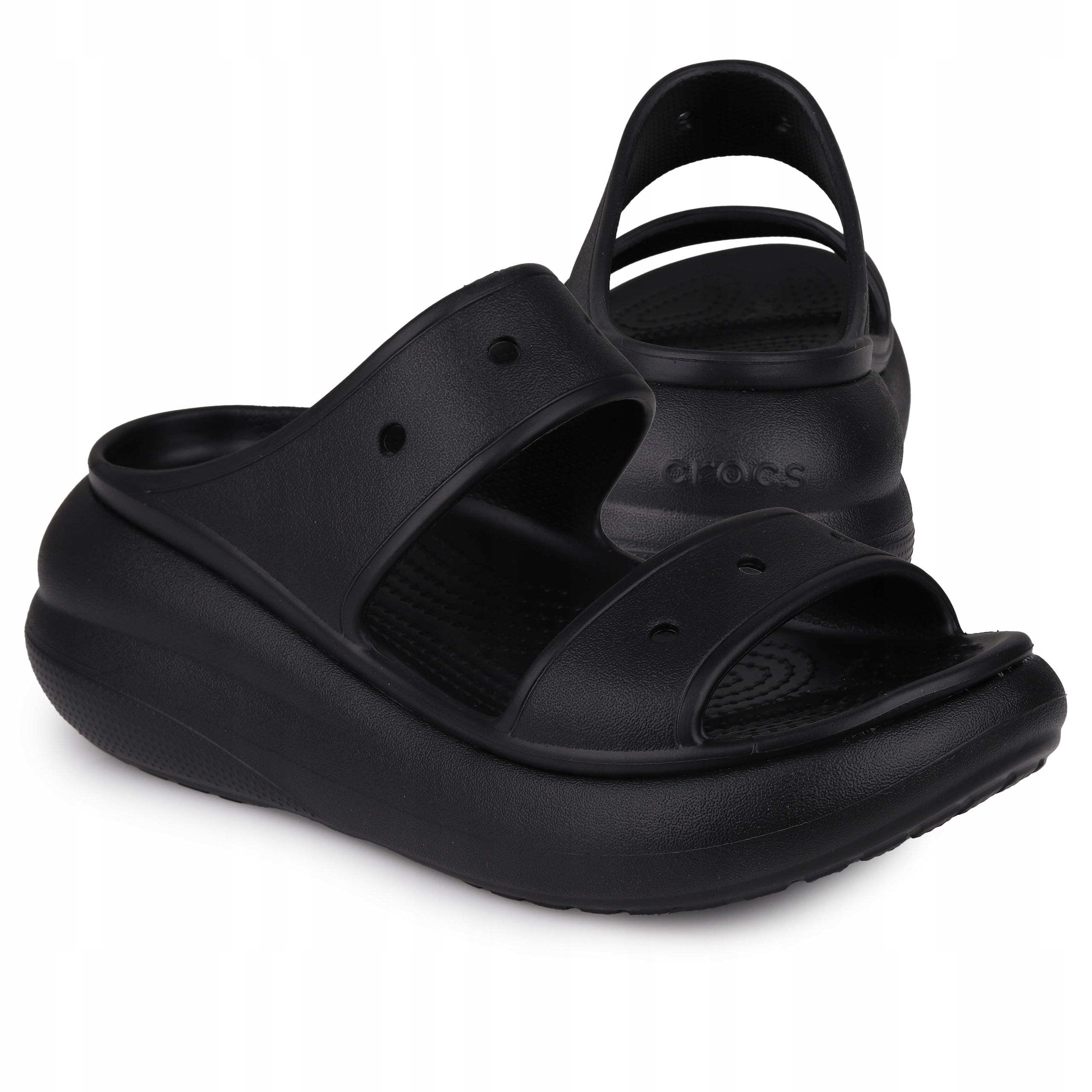 Nazouváky pantofle Crocs Crush Platforma Black 207670001