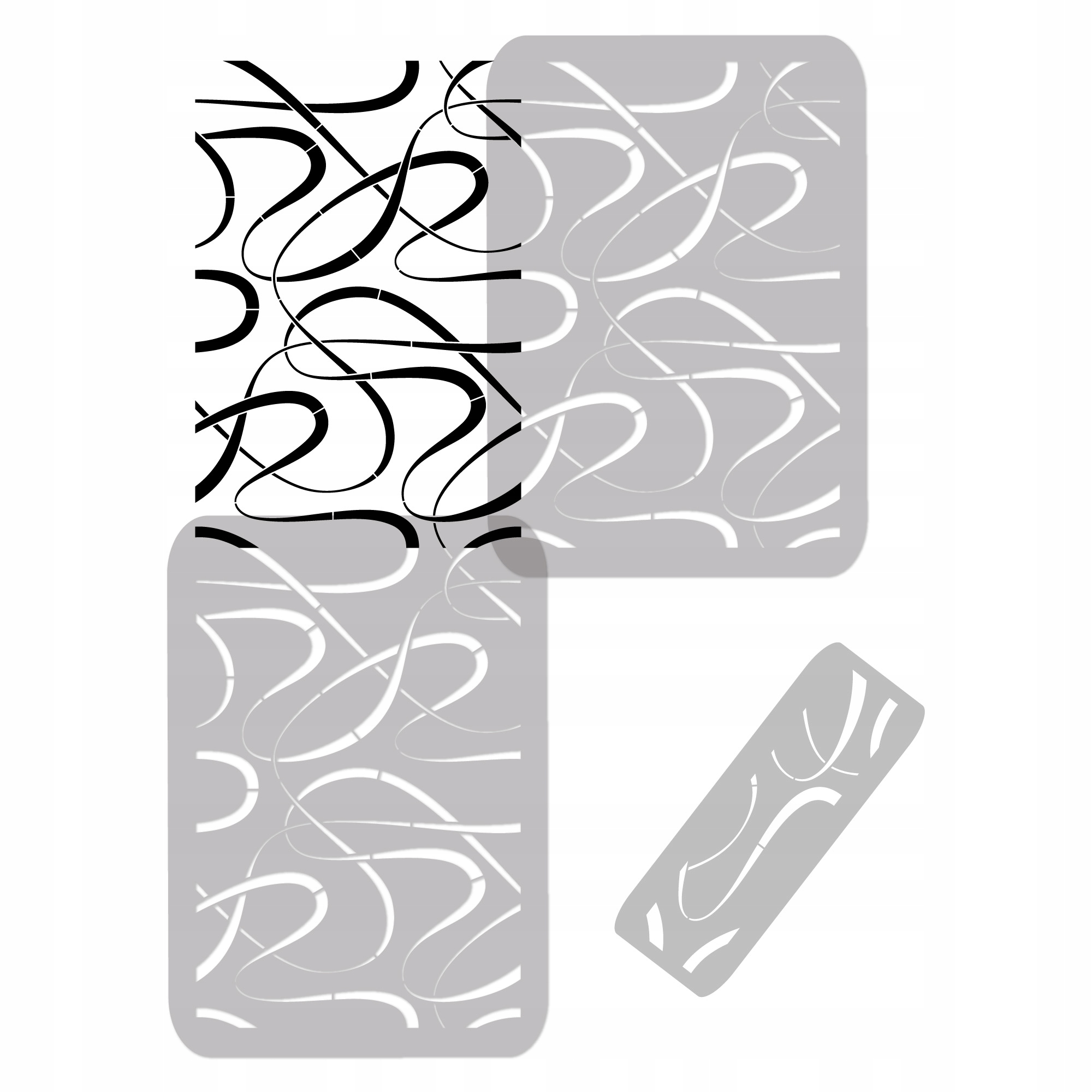 

Szablon Malarski powtarzalny /65x95cm/ Curvy Lines