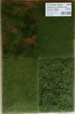 Model-Scene F912 Travní podložka 4 barvy (rané léto) (všechny stupnice)
