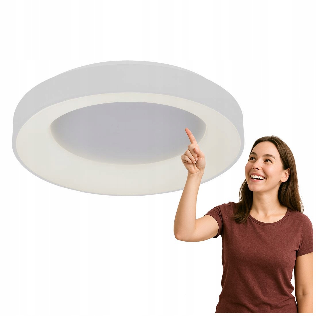 Led stropná lampa Giulia Biela 48 cm Italux