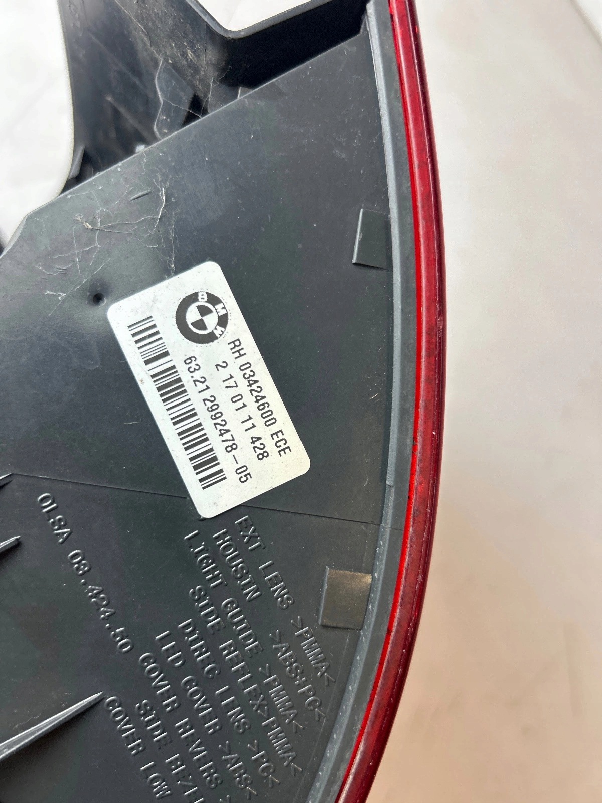 light rear part rear right BMW X1 E84