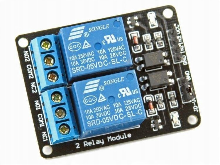 

Moduł 2-kanałowy przekaźnik 5V 10A Avr Arm Arduino