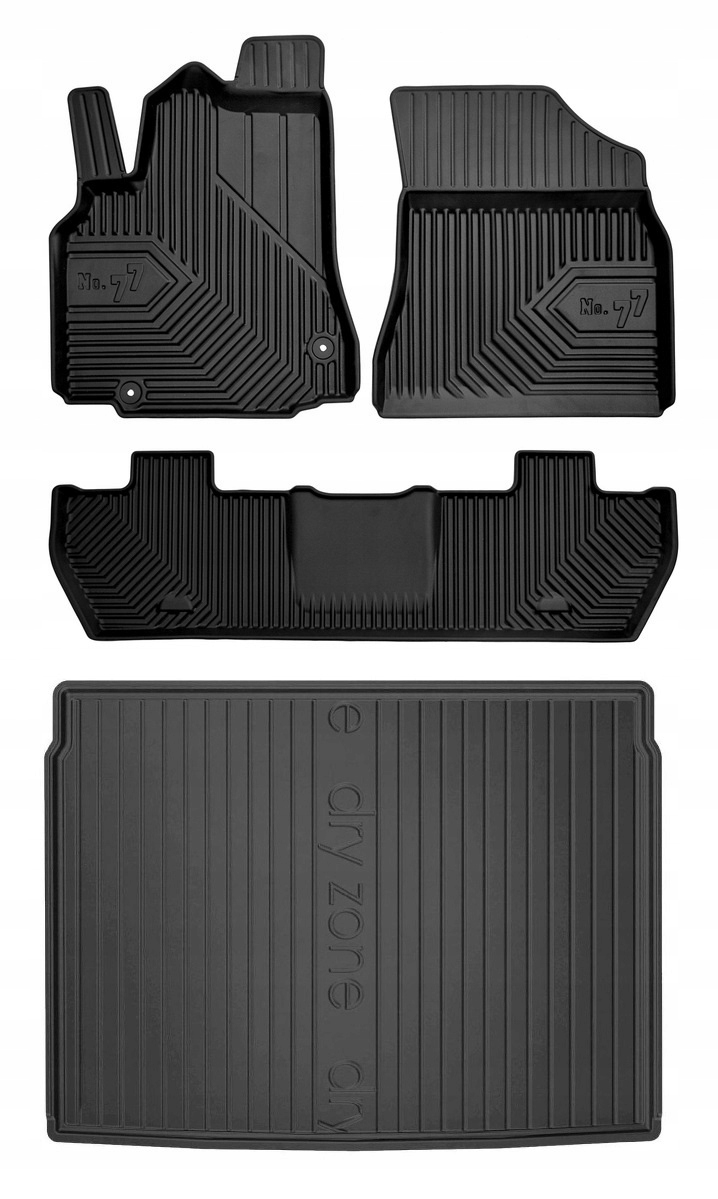 Set 77 Gumové rohože a rohože Citroen Berlingo 2 2008-2018 d