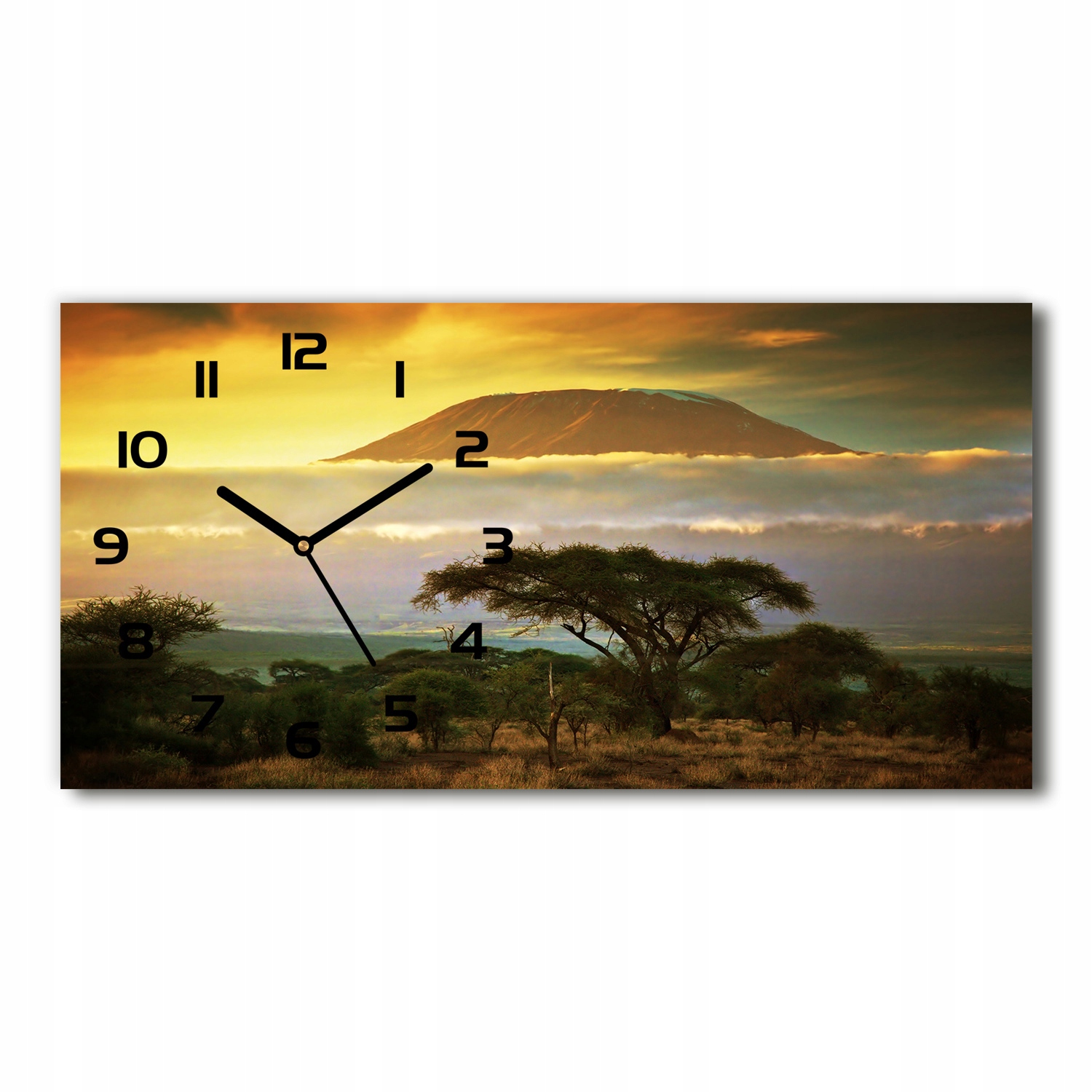 

Zegar ścienny szklany Kilimandżaro Kenia 60x30 cm