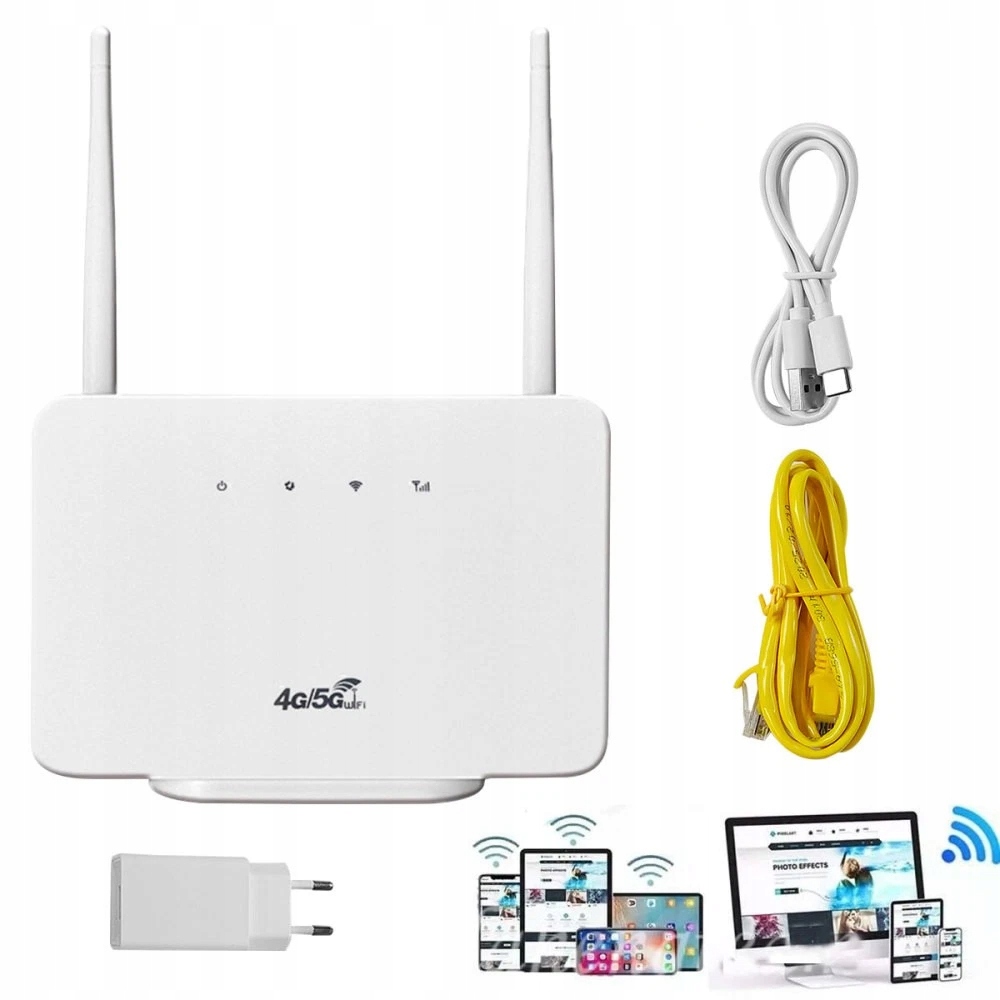 Router 4G Wlan Lte Z Gniazdem Na Kartę Sim, Prędkość Do 300 Mb/s Nowy