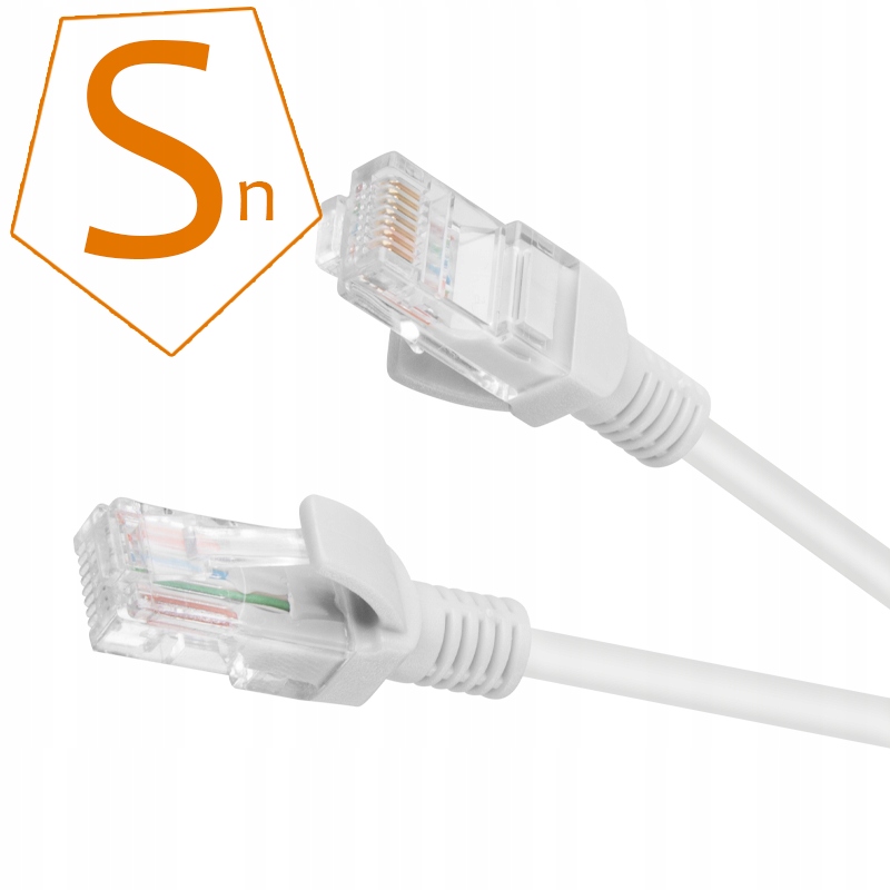 KABEL SIECIOWY LAN ETHERNET RJ45 UTP CAT5 0,5m HQ Złącze 2 RJ45