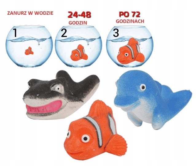 rybki rosnące 3szt na blistzre 5cm 620654 — 5