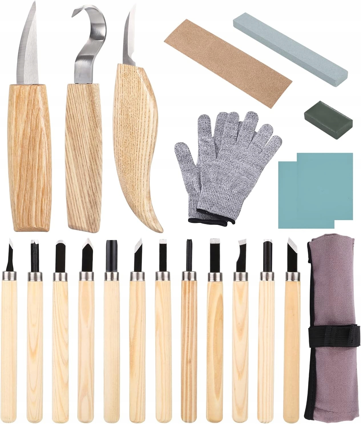 DŁUTA CIESIELSKIE STOLARSKIE RZEŹBIARSKIE ZESTAW 22 Elementy