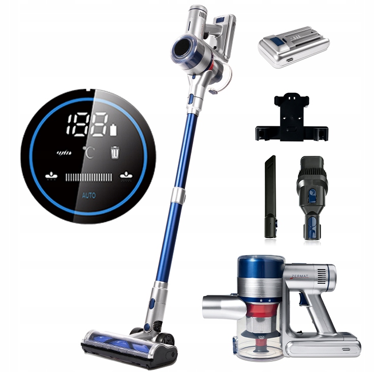 Bezdrôtový Vertikálny Bezvreckový Vysávač Zermat S8, Sada Nabíjacieho Držiaka