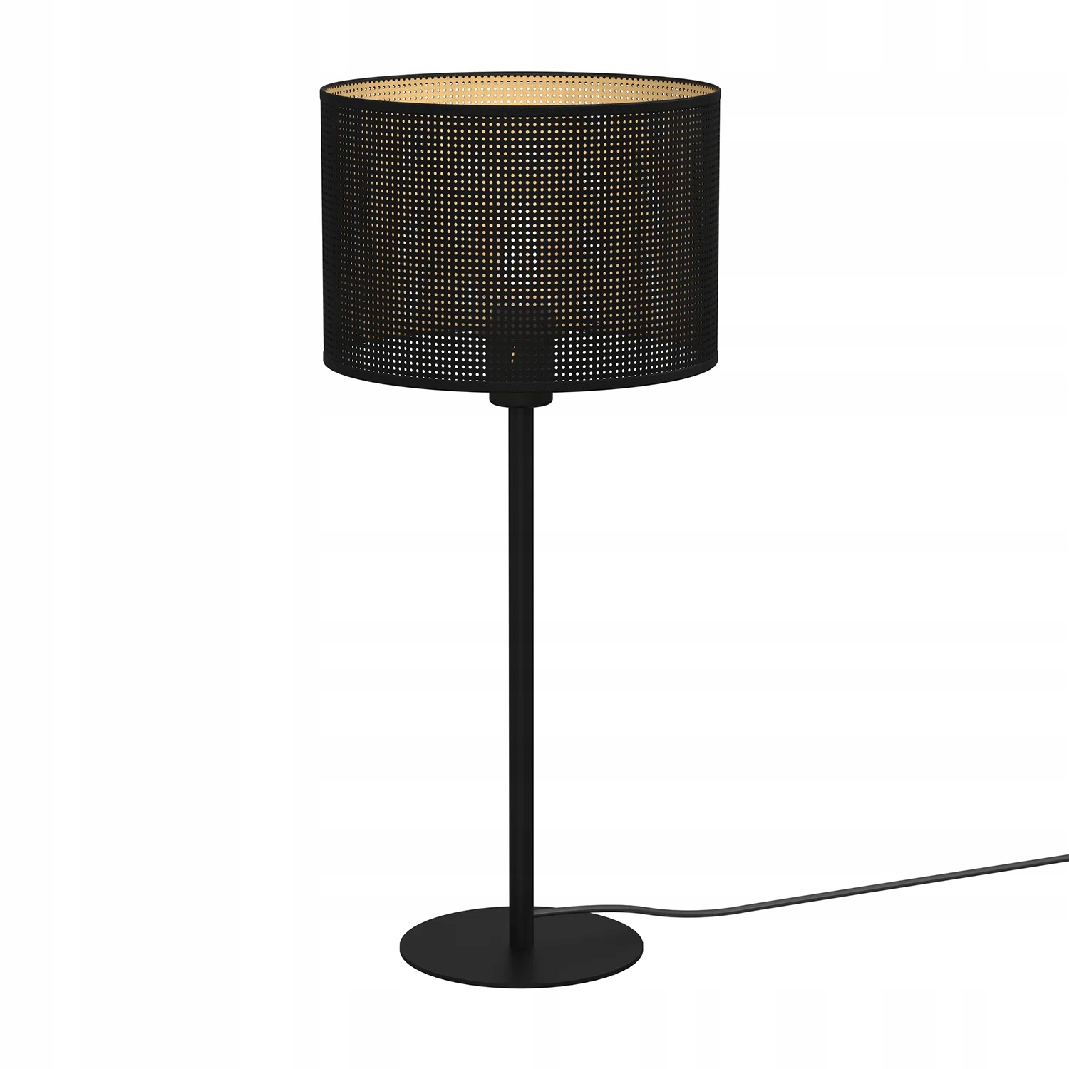 Stolová lampa loftová čierna zlatá tienidlo sieťka do spálne 56 Luminex