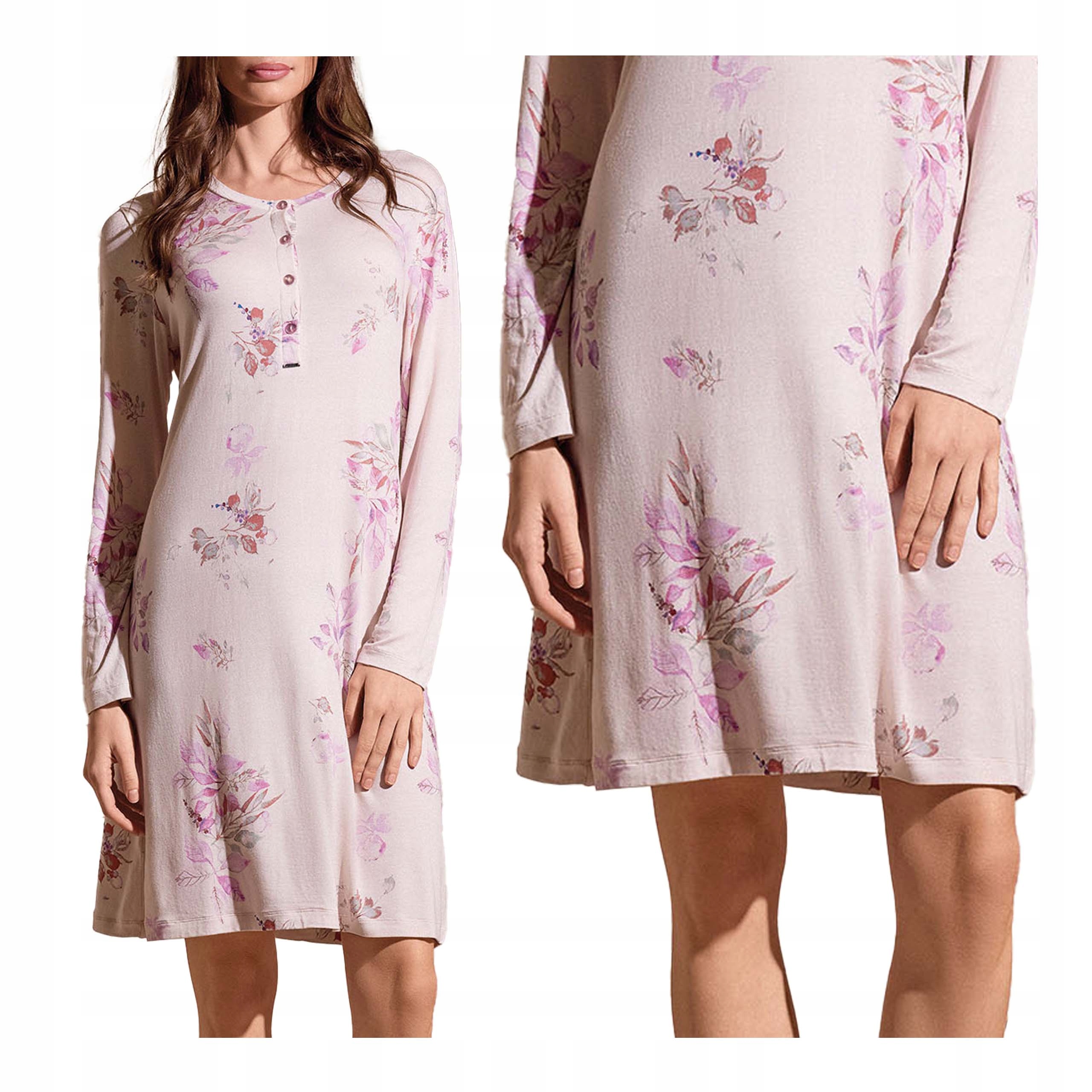 noční košile s dlouhým rukávem, zapínání na knoflíky, viskóza, na léto Lormar M