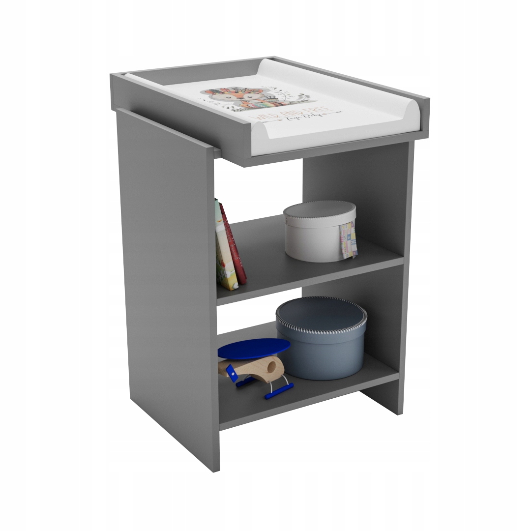 Komoda pod přebalovací pult pro děti, šedý obývací pokoj