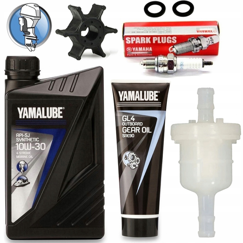 Yamaha F5A F6C Zestaw Serwisowy Silnika Zaburtowego Filtr Wirnik Oleje
