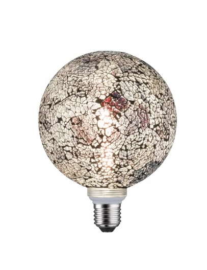 Žiarovka mozaika G125 Led 5W E27 2700K DIM čierna ID: 71251 výrobca/paulma