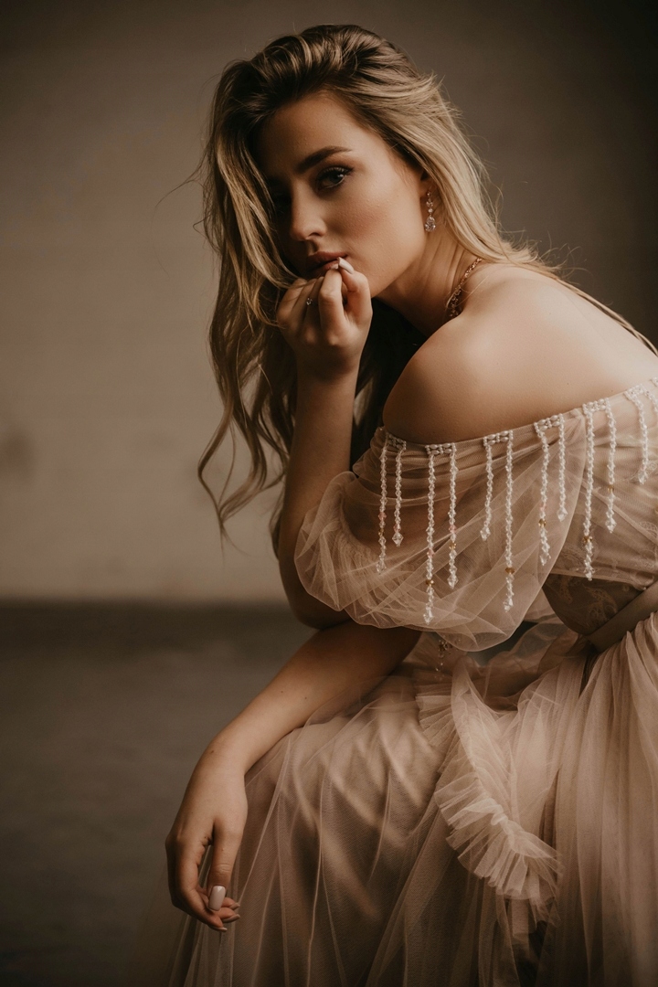 KOLCZYKI floral RUSTIC boho ŚLUBNE wiszące ZŁOTE Marka Kokonet