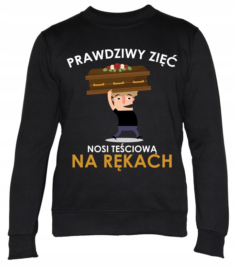 Pánská Mikina Pravý zeť L Černá Dárek pro kluka, chlapa, pro něj F