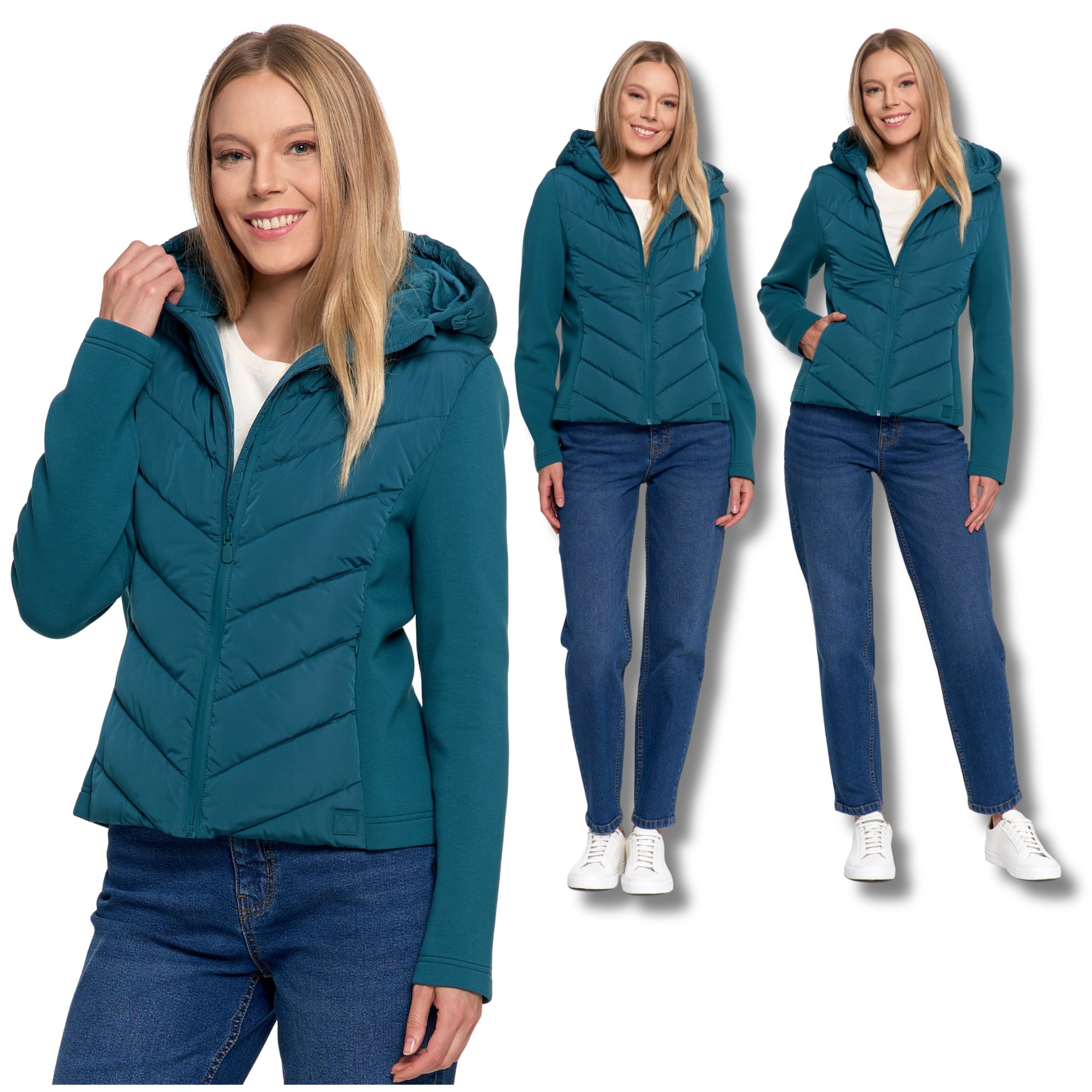 Krátká Dámská Přechodová Bunda S Kapucí Na Podzim Teplá Moraj L