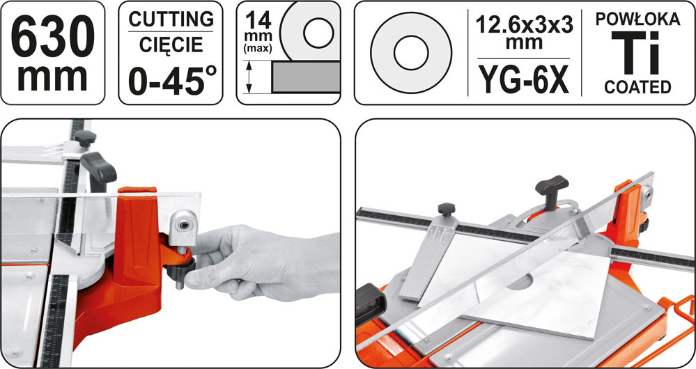 YATO MASZYNKA DO CIĘCIA GLAZURY PŁYTEK PRZECINARKA Seria Yato