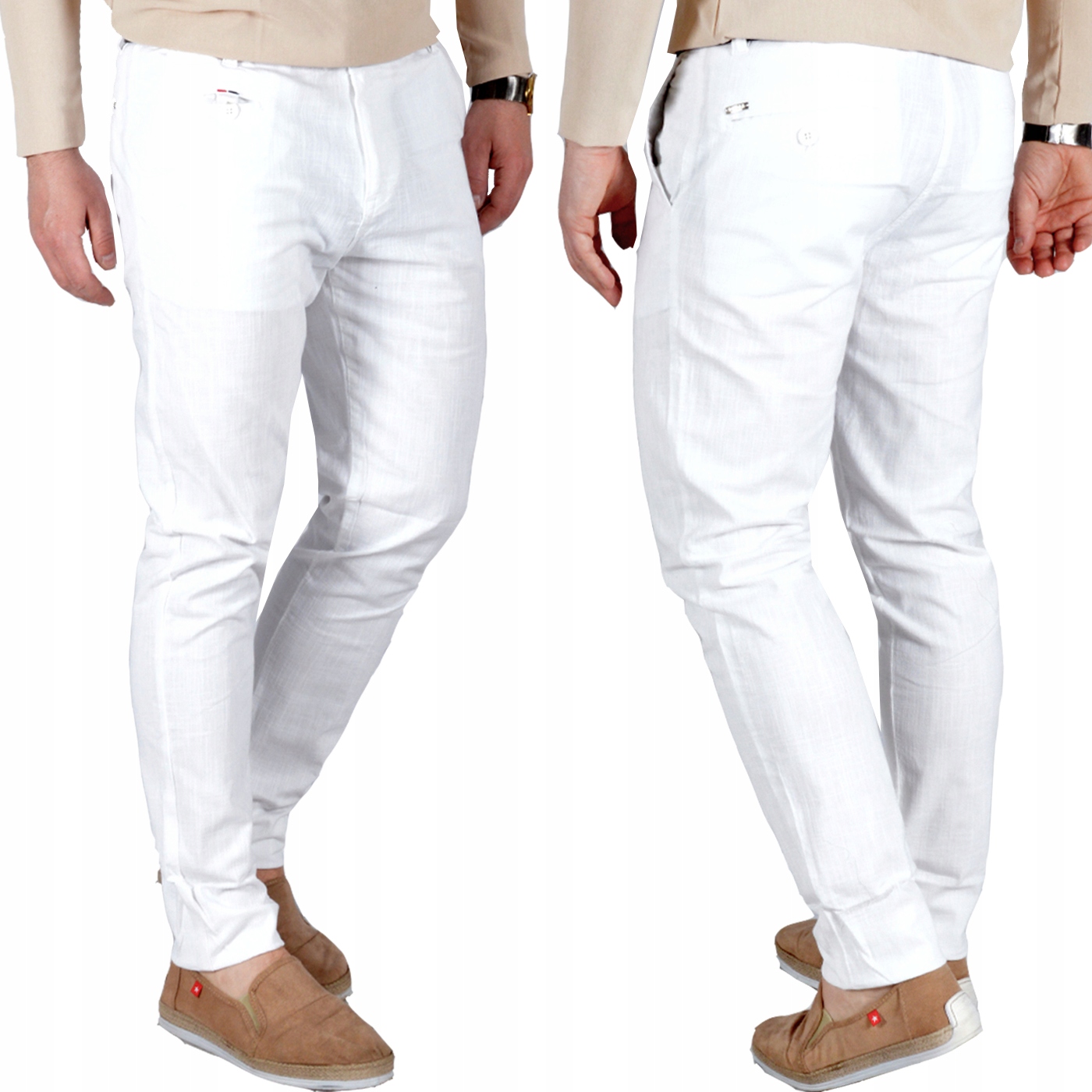 Pánské kalhoty Mondo Casual Len Bavlna Chinosy