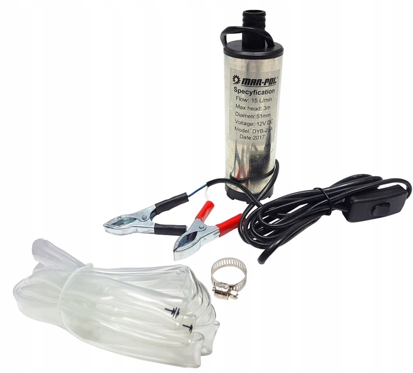 

Pompa Paliwa Oleju Napędowego Ropy 12V 51MM 3M Wąż