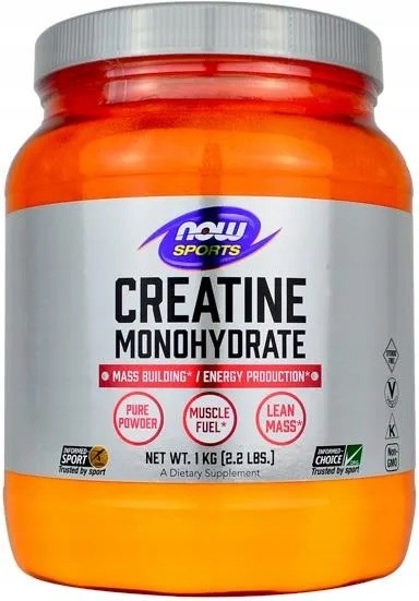 Now Foods Creatine Monohydrate Kreatin Monohydrate v prášku (1 kg)