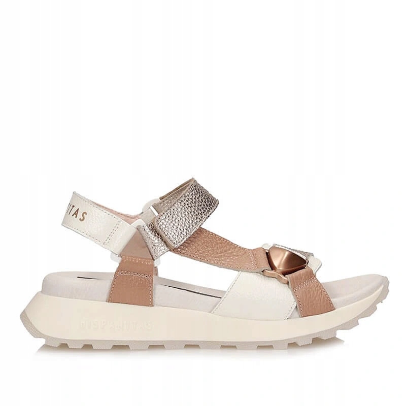 Dámské sandály Hispanitas CHV264807 C001 béžové, kožené, na suchý zip