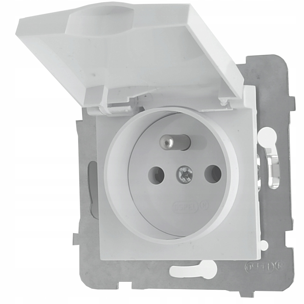 MODUŁ BIAŁY BEZ RAMKI GNIAZDO HERMETYCZNE