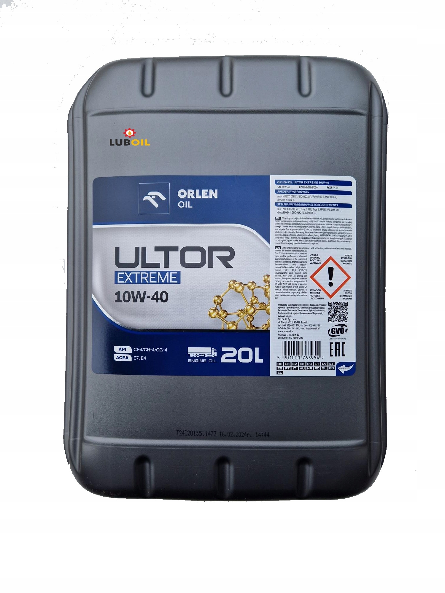 ORLEN OLEJ ULTOR EXTREME 10W-40 CI-4 20L
