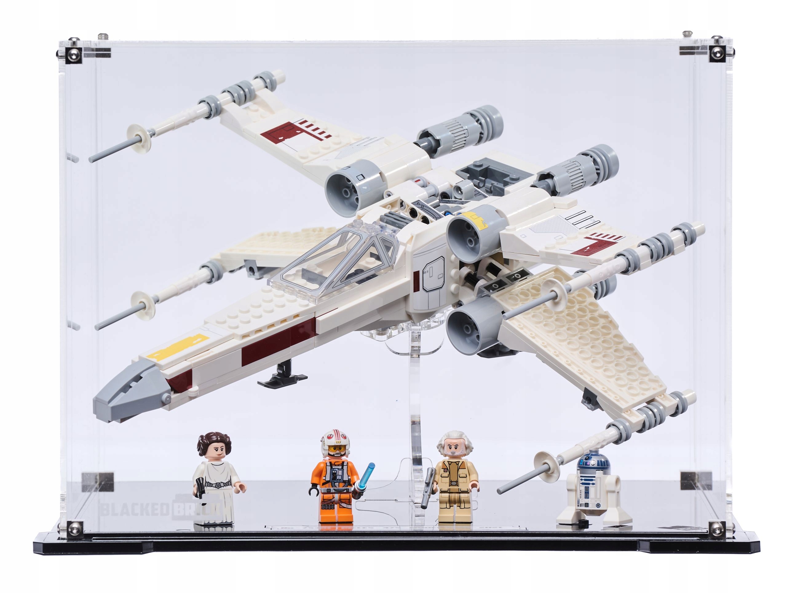 Vitrína Blacked Brick pre Lego Star Wars 75301 Stíhačka X-Wing Skywalkera