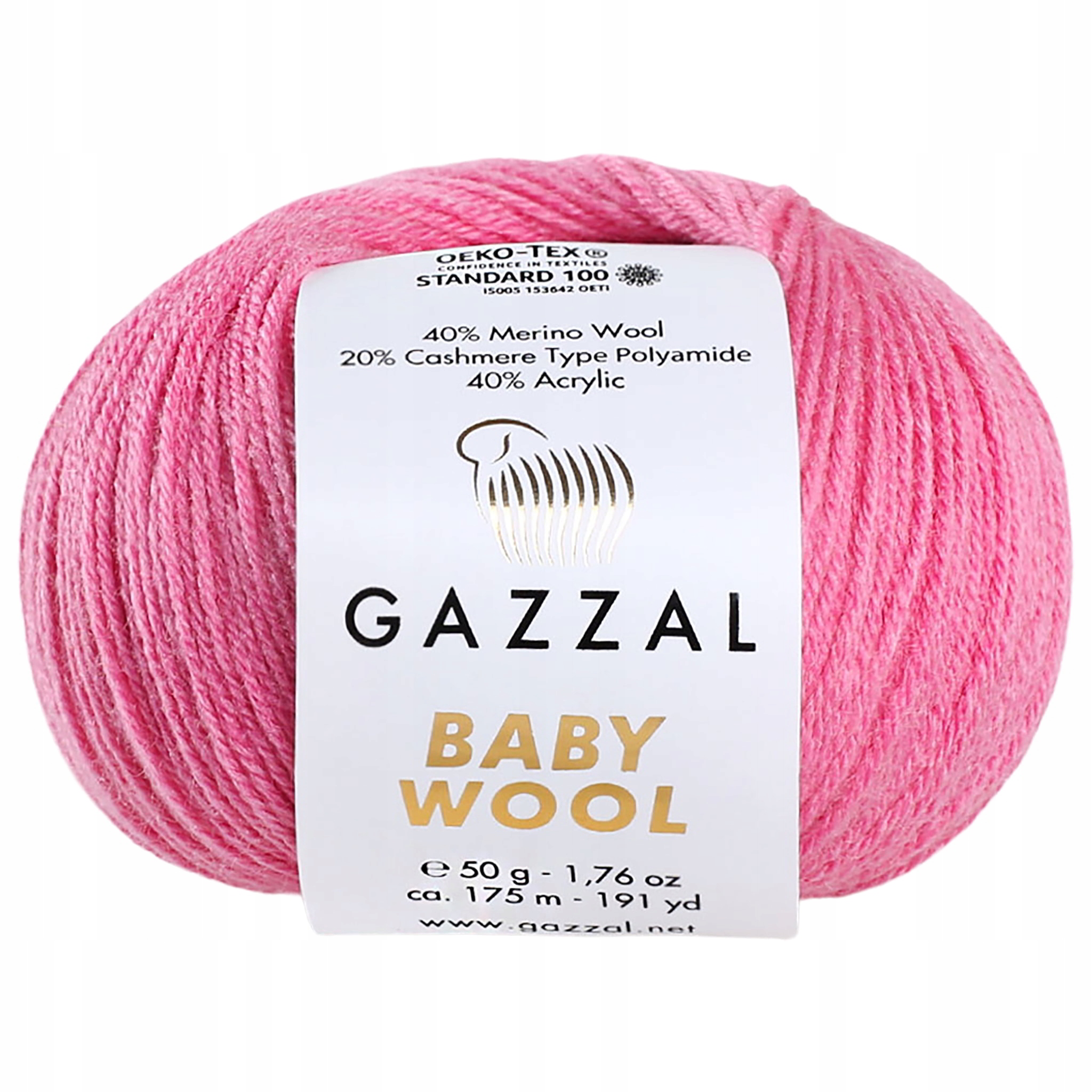 Gazzal Baby Wool 831 intensywny róż