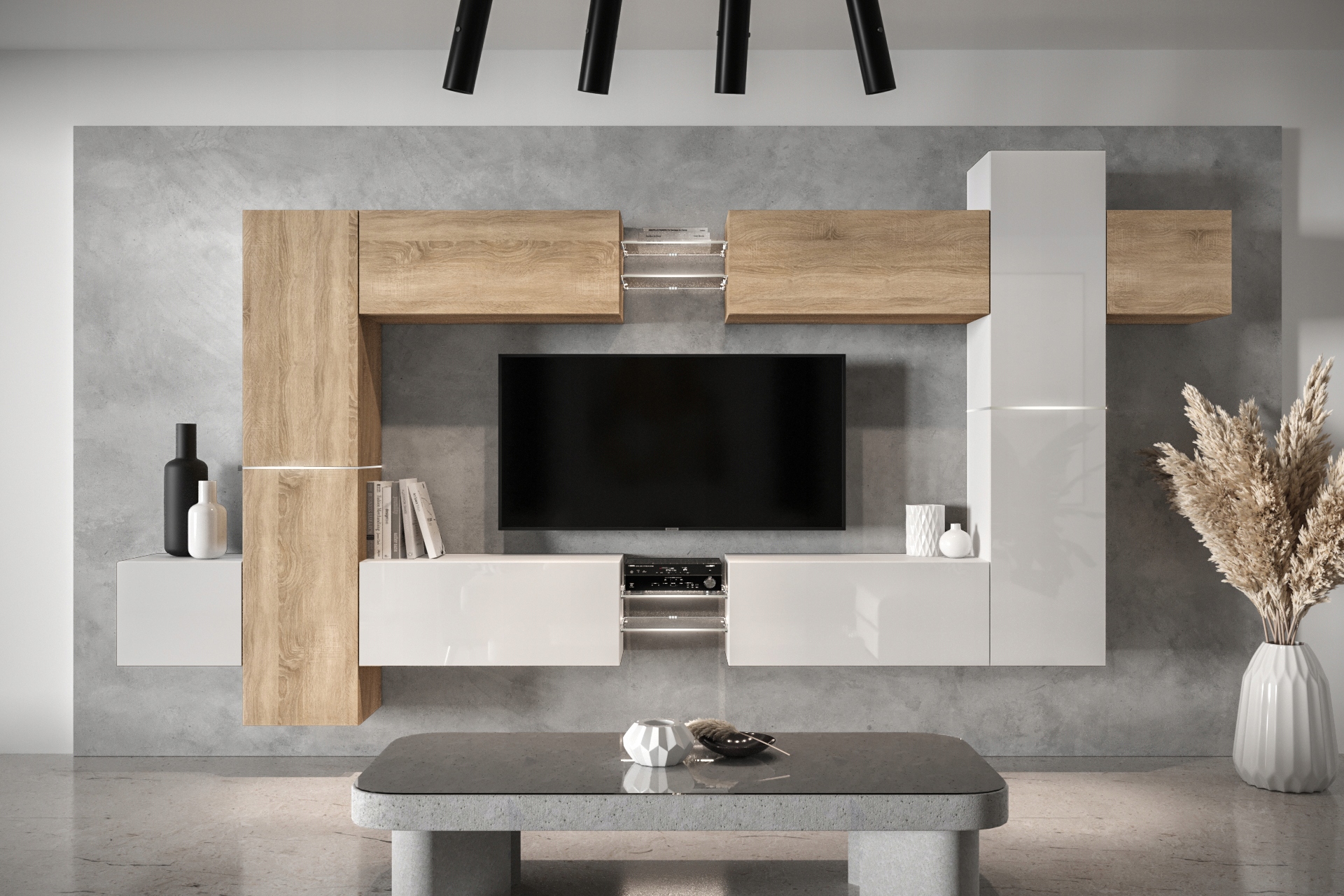 

Meblościanka Meble Do Salonu Opcja Led AN91 New