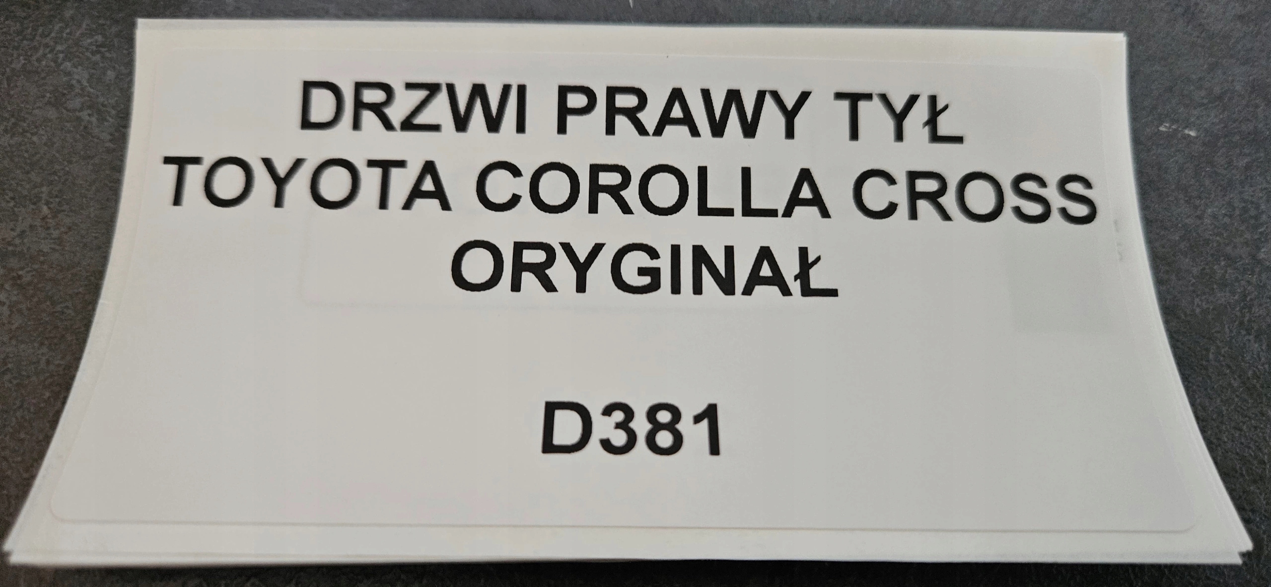Tür rechts heck TOYOTA COROLLA CROSS Original