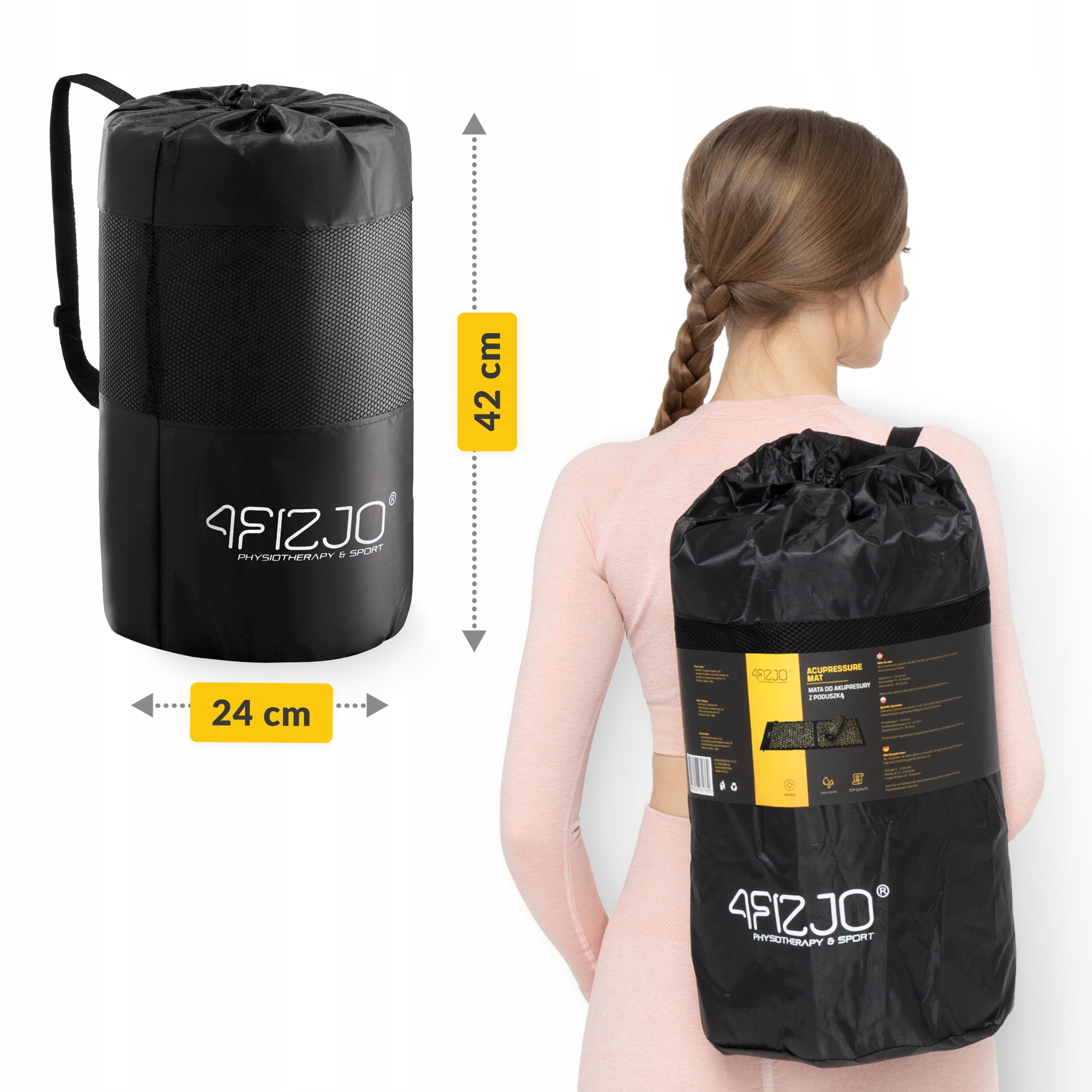 MATA DO AKUPRESURY + PODUSZKA NA BÓL KRĘGOSŁUPA Marka 4FIZJO